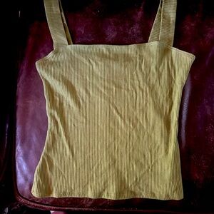 Reformation square neck ribbed tank top size medium